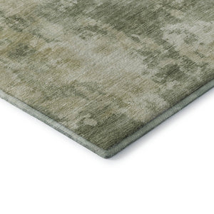 HomeRoots 9' X 12' Modern Abstract Sage & Beige Area Rug - Washable, Stain-Resistant, UV Protected & Stylish! 716965