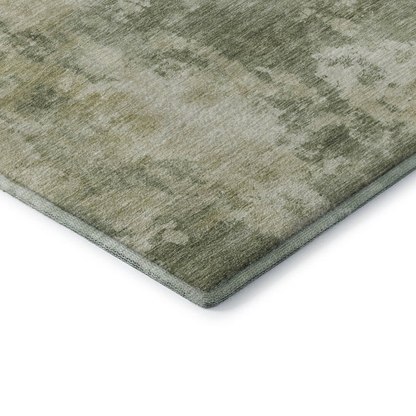 HomeRoots 9' X 12' Modern Abstract Sage & Beige Area Rug - Washable, Stain-Resistant, UV Protected & Stylish! 716965