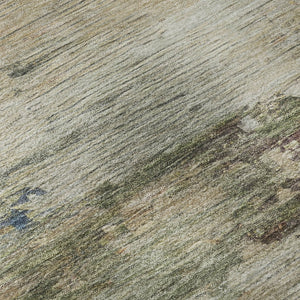 HomeRoots 5' X 8' Washable Blue & Beige Abstract Area Rug – Durable, Stain-Resistant, UV Protected for Homes 716986