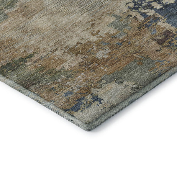HomeRoots 10' Blue and Beige Abstract Area Rug - Washable, UV Protected, Durable Design for High-Traffic Spaces 716990