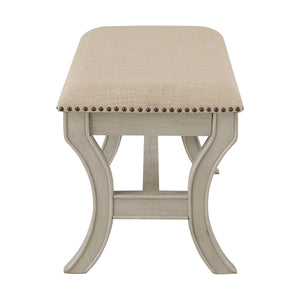 OSP Home Furnishings Monaco 48" Bench Linen/White Wash