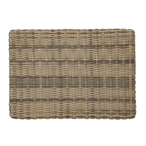 English Elm Christopher Knight Home® - HAMPTON Acacia Wood & Wicker Ottoman in Natural Grey — Weather-Resistant Rattan Top, Handcrafted Charm 60398.00