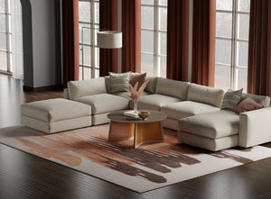 Feizy Rugs Anya Modern Watercolor-inspired Hand-tufted Wool And Viscose Rug For Contemporary Spaces Red,Brown,Orange Wool,Viscose Any8883frstbrnh00