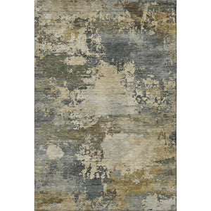 HomeRoots 10' X 14' Stylish Gray and Beige Abstract Washable Area Rug with UV Protection for Modern Homes 717002