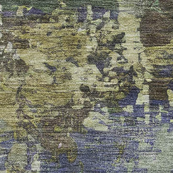 HomeRoots 5' X 8' Abstract Purple and Beige Area Rug - Washable, UV-Protected, Stain-Resistant, Stylish Centerpiece 717004