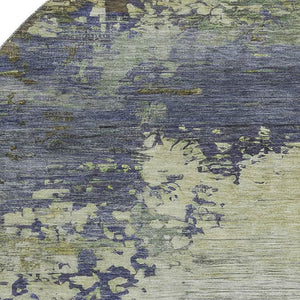 HomeRoots 8' X 10' Purple And Beige Abstract Washable Area Rug – Stain Resistant, UV Protected, Non-Slip Design 717006