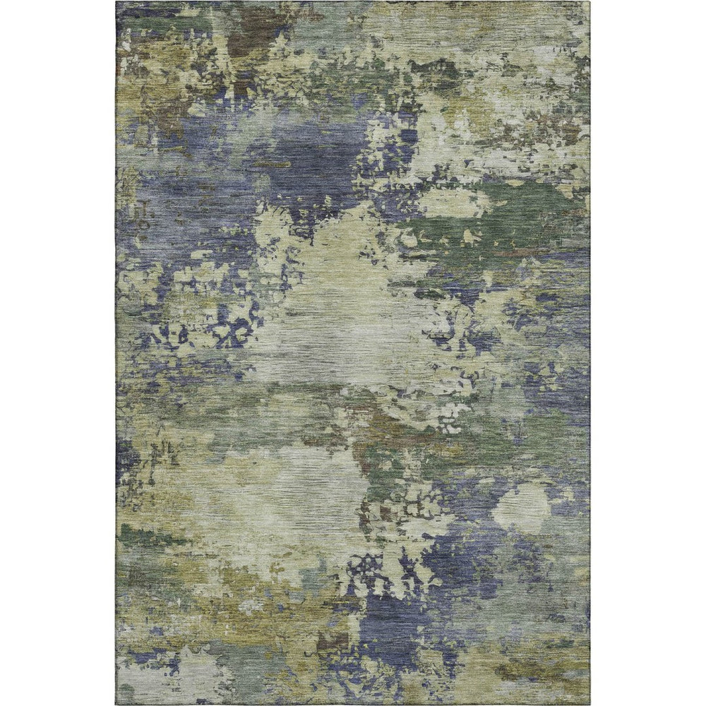 HomeRoots 9' X 12' Abstract Purple and Beige Washable Area Rug with UV Protection for Homes with Kids & Pets 717007