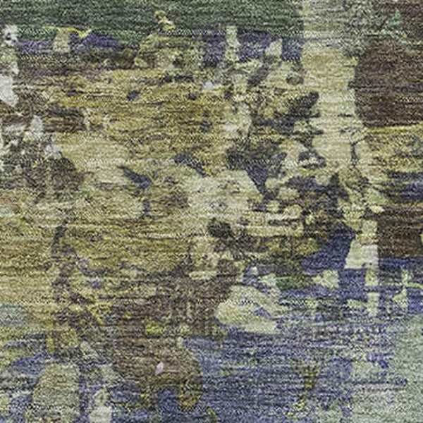 HomeRoots 10' X 14' Abstract Area Rug in Purple & Beige - Washable, UV Protected, Ideal for Busy Homes! 717008