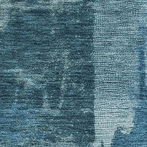HomeRoots 5' X 8' Blue Abstract Washable Area Rug with UV Protection – Stylish, Durable, and Easy-Care Design! 717028