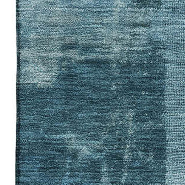 HomeRoots 9' X 12' Blue Abstract Washable Area Rug with UV Protection - Soft, Durable & Easy Care for Homes 717031
