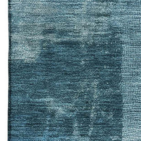 HomeRoots 10' X 14' Blue Abstract Area Rug - Durable, Washable, UV Protected, Perfect for Busy Homes & Kids 717032