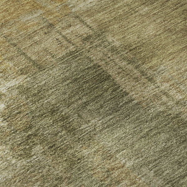 HomeRoots 8' X 10' Khaki & Beige Abstract Washable Area Rug - Durable, Stain-Resistant, UV Protected Design 717042