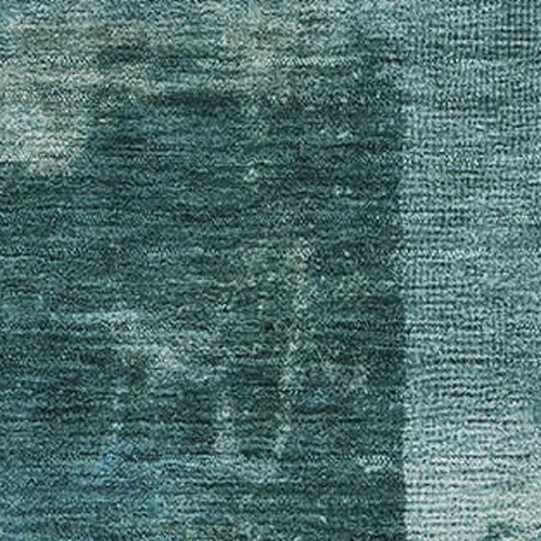 HomeRoots 9' X 12' Teal And Aqua Abstract Washable Area Rug - UV Protected, Stain-Resistant, Modern Design 717055
