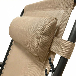 English Elm Oversized Zero Gravity Patio Recliner with Mesh Seat Wood Arms and Cup Holder W5159P446019