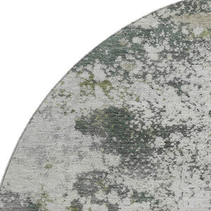 HomeRoots 8' X 10' Stylish Linen & Gray Abstract Washable Area Rug - UV Protected, Stain-Resistant, Durable Design 717060