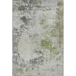 HomeRoots 9' X 12' Stylish Linen & Gray Abstract Area Rug - Washable, UV Protected & Perfect for High-Traffic Areas 717061