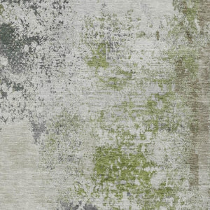 HomeRoots 10' X 14' Stylish Linen and Gray Abstract Area Rug - Washable, UV Protected, Ideal for Family Living 717062