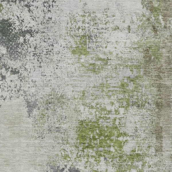 HomeRoots 10' X 14' Stylish Linen and Gray Abstract Area Rug - Washable, UV Protected, Ideal for Family Living 717062