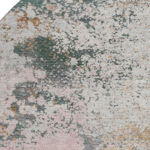 HomeRoots 8' X 10' Washable Pink and Copper Abstract Area Rug with UV Protection for Modern Homes and Families 717066