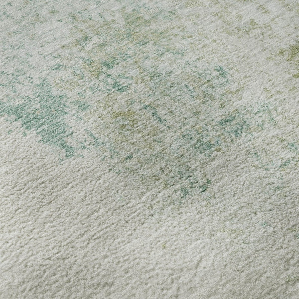 HomeRoots 10' X 14' Light Taupe & Teal Abstract Washable Area Rug - UV Protection for Modern Homes & Pets! 717074