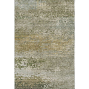 HomeRoots 8' Beige and Copper Abstract Washable Round Rug - UV Protected, Stain Resistant, Modern Home Essential 717089