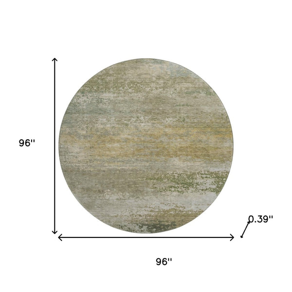 HomeRoots 8' X 10' Abstract Beige and Copper Area Rug – Washable, UV Protected, Non-Slip for Easy Living Spaces 717090