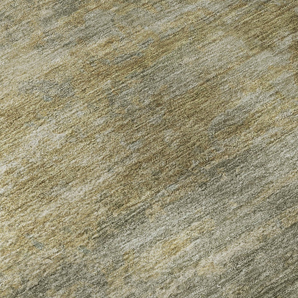 HomeRoots 9' X 12' Beige & Copper Abstract Washable Area Rug – Stylish, Durable, UV Protected for Modern Homes 717091