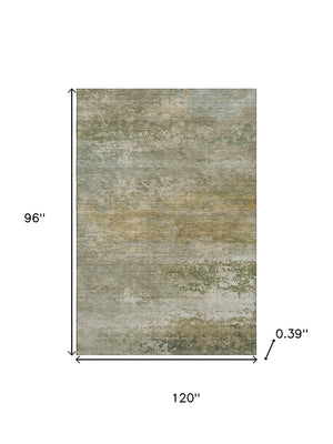 HomeRoots 9' X 12' Beige & Copper Abstract Washable Area Rug – Stylish, Durable, UV Protected for Modern Homes 717091