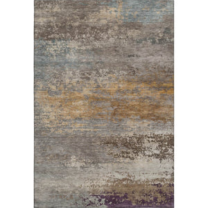 HomeRoots 5' X 8' Abstract Brown and Gray Washable Area Rug - Durable, Stain-Resistant, UV Protected Design! 717094