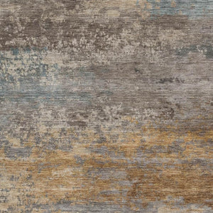 HomeRoots 5' X 8' Abstract Brown and Gray Washable Area Rug - Durable, Stain-Resistant, UV Protected Design! 717094