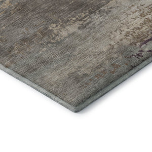 HomeRoots 5' X 8' Abstract Brown and Gray Washable Area Rug - Durable, Stain-Resistant, UV Protected Design! 717094