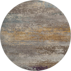HomeRoots 8' X 10' Brown and Gray Abstract Washable Area Rug – UV Protected, Stain-Resistant, Perfect for Homes! 717096
