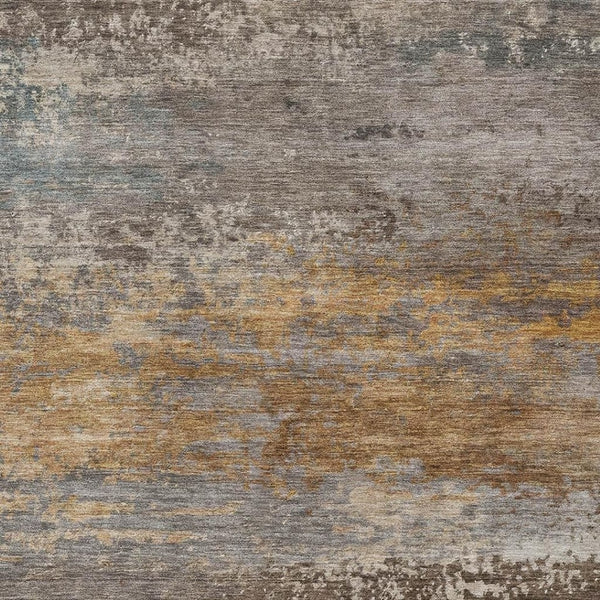 HomeRoots 10' X 14' Brown and Gray Abstract Washable Area Rug - Durable, Stylish, UV-Protected, Easy Care! 717098