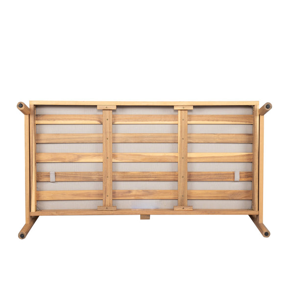 English Elm Christopher Knight Home® - Patio Acacia Wood Loveseat Sofa With Water-Resistant Cushions For Durable Outdoor Comfort N772P262273B