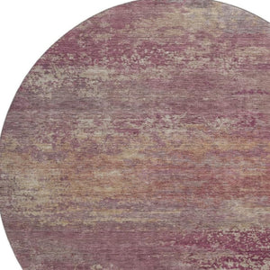 HomeRoots 8' X 10' Merlot & Beige Abstract Washable Area Rug - Stylish, Durable, UV Protected for Easy Care 717102