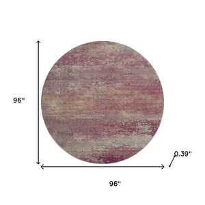 HomeRoots 8' X 10' Merlot & Beige Abstract Washable Area Rug - Stylish, Durable, UV Protected for Easy Care 717102