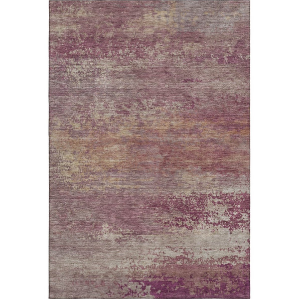 HomeRoots 10' X 14' Merlot and Beige Abstract Area Rug – Washable, UV-Protected, Stylish & Durable for Homes 717104