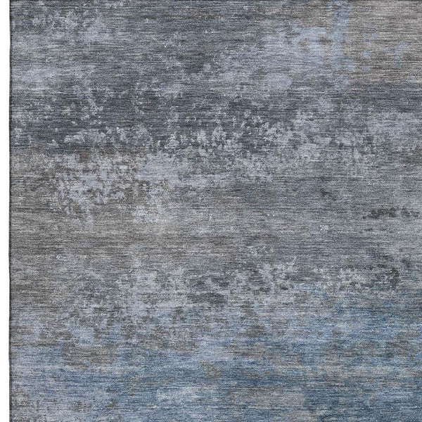 HomeRoots 5' X 8' Stylish Pewter and Charcoal Abstract Area Rug - Washable, Stain Resistant, UV Protected! 717106
