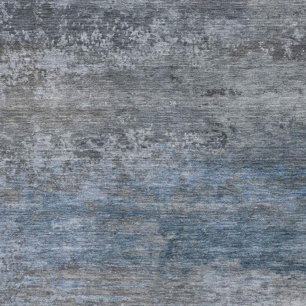 HomeRoots 9' X 12' Modern Pewter & Charcoal Abstract Area Rug – Washable, Stain Resistant, UV Protected Design! 717109