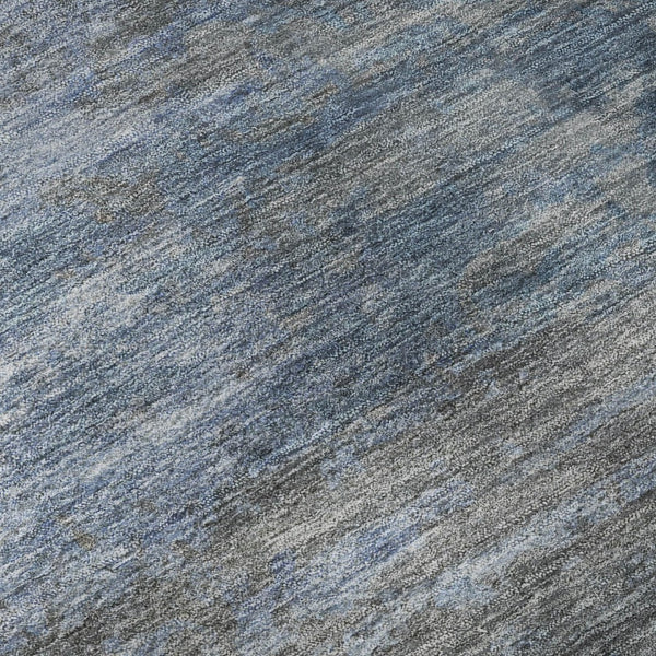 HomeRoots 10' X 14' Stylish Pewter & Charcoal Washable Area Rug with UV Protection for Homes with Kids & Pets 717110