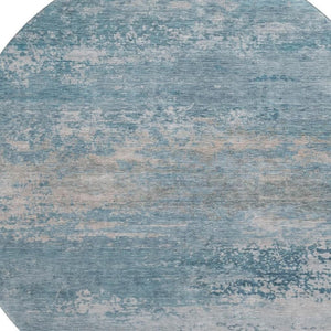 HomeRoots 8' X 10' Sky Blue and Gray Abstract Washable Area Rug with UV Protection - Durable & Stylish Home Decor 717114