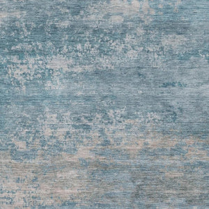 HomeRoots 10' Modern Sky Blue & Gray Abstract Washable Area Rug – Stain Resistant, UV Protected, Family-Friendly 717116