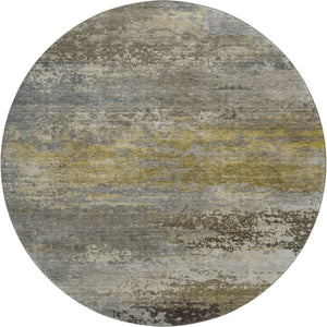 HomeRoots 8' X 10' Taupe and Gold Abstract Area Rug - Washable, Stain Resistant, UV Protected for Modern Homes 717126