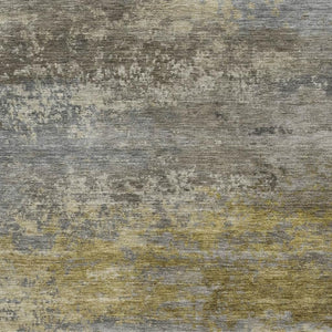 HomeRoots 10' X 14' Stylish Taupe and Gold Abstract Area Rug – Washable, UV-Protected, and Stain-Resistant! 717128