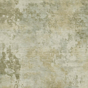 HomeRoots 8' Sage and Beige Abstract Washable Round Rug - Durable, UV-Protected, Ideal for Homes with Kids & Pets 717149