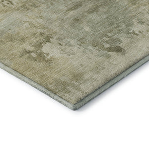 HomeRoots 8' X 10' Sage and Beige Abstract Washable Area Rug - Stylish, Durable, UV Protected for Everyday Living 717150