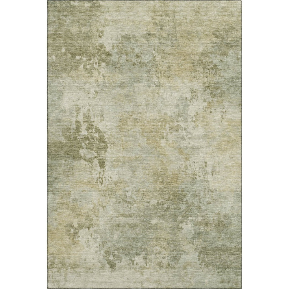 HomeRoots 9' X 12' Sage and Beige Abstract Area Rug - Washable, UV-Protected, Stain-Resistant, Stylish Comfort 717151