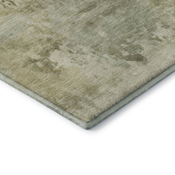 HomeRoots 9' X 12' Sage and Beige Abstract Area Rug - Washable, UV-Protected, Stain-Resistant, Stylish Comfort 717151