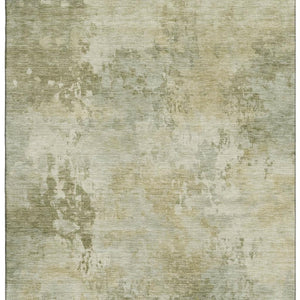 HomeRoots 9' X 12' Sage and Beige Abstract Area Rug - Washable, UV-Protected, Stain-Resistant, Stylish Comfort 717151