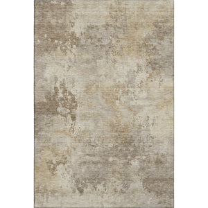 HomeRoots 9' X 12' Tan And Beige Abstract Area Rug - Washable, Durable, Stain-Resistant, UV Protected Design 717157